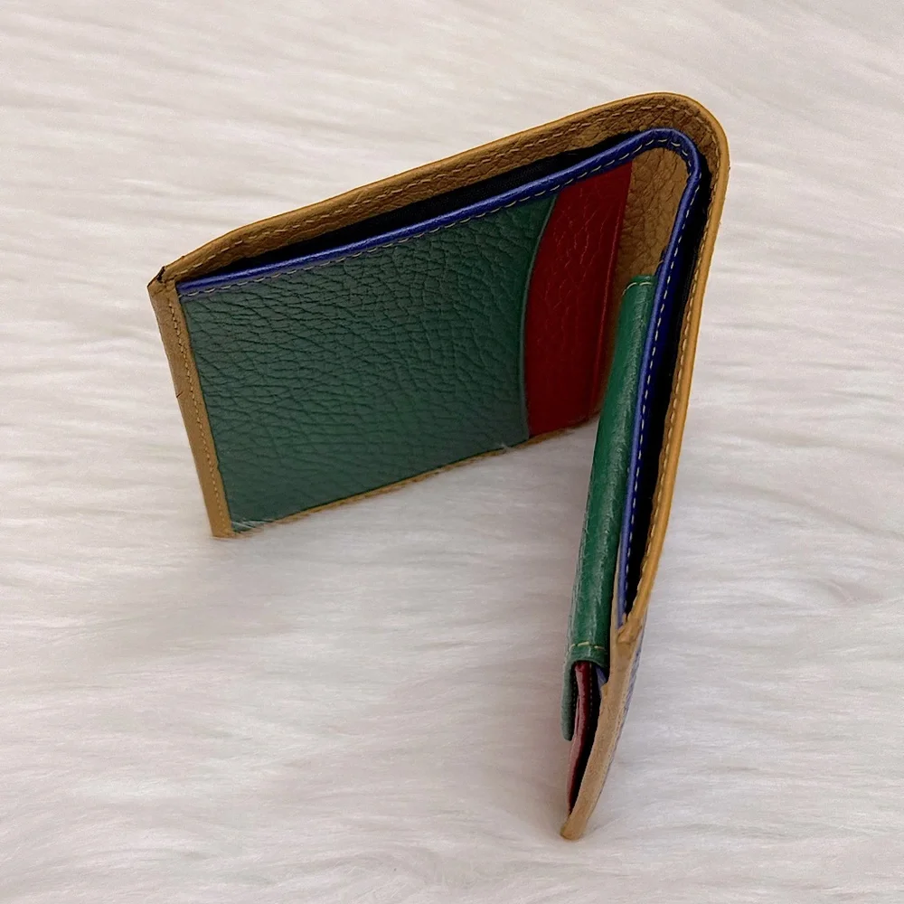 UNITED COLORS OF BENETTON - RED ORANGE YELLOW GREEN BLUE PURPLE BIFOLD WALLET